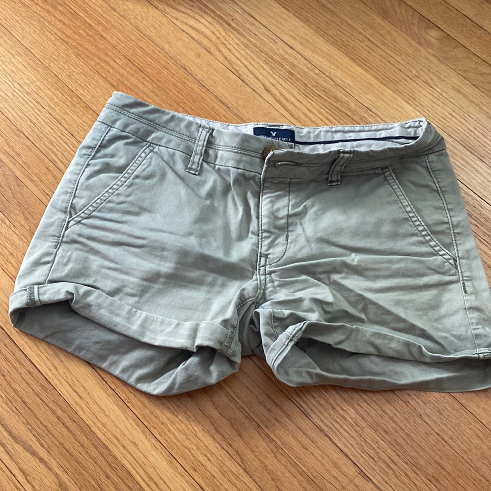 Green AEO shorts
